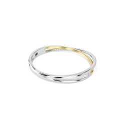 Bransoletka Swarovski typu bangle Hyperbola 5689720, szlif okrągły, biała, wykończenie z różnobarwnych metali