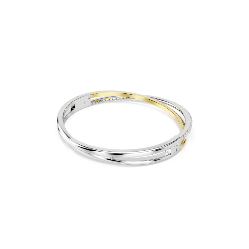Bransoletka Swarovski typu bangle Hyperbola 5689720, szlif okrągły, biała, wykończenie z różnobarwnych metali