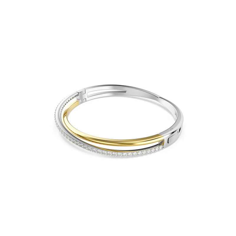 Bransoletka Swarovski typu bangle Hyperbola 5689720, szlif okrągły, biała, wykończenie z różnobarwnych metali