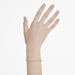 Bransoletka Swarovski typu bangle Hyperbola 5689720, szlif okrągły, biała, wykończenie z różnobarwnych metali