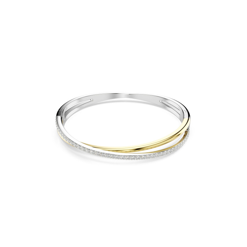 Bransoletka Swarovski typu bangle Hyperbola 5689720, szlif okrągły, biała, wykończenie z różnobarwnych metali