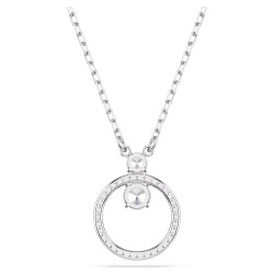 Naszyjnik Swarovski Constella, szlif okrągły, biały, powłoka z rodu