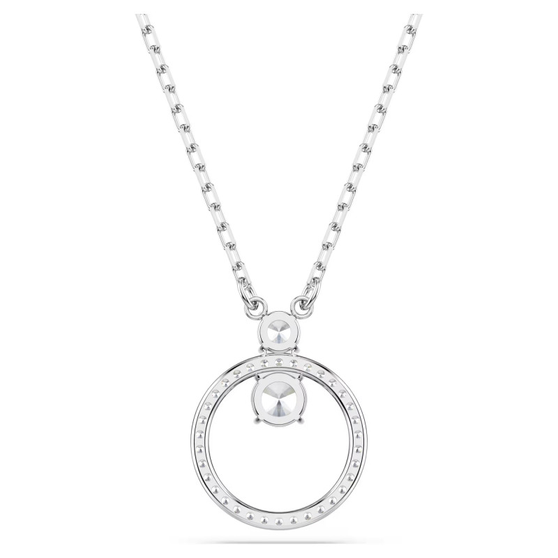 Naszyjnik Swarovski Constella, szlif okrągły, biały, powłoka z rodu