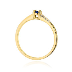 Pierścionek szafir 0,15ctbryl.0,04ct BE BC-024 SA bis Au 585 BRYL