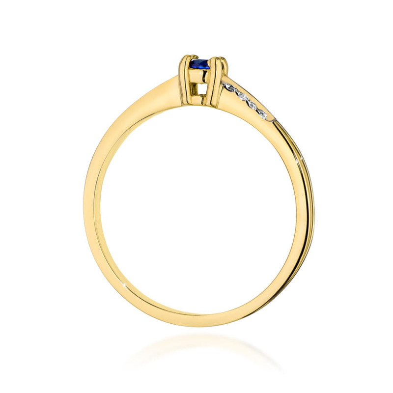 Pierścionek szafir 0,15ctbryl.0,04ct BE BC-024 SA bis Au 585 BRYL