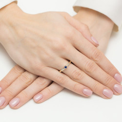 Pierścionek szafir 0,15ctbryl.0,04ct BE BC-024 SA bis Au 585 BRYL