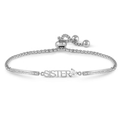Bransoletka MILLELUCI Nomination z napisem Sister 028025 008-stal