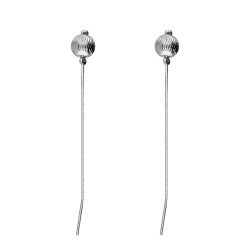 Kolczyki srebrne grawerowana kulka na lince/przeciągane AT949 ROD próba 925