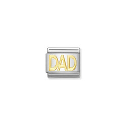 Złoty element zawieszka "DAD" pr. 750 - JubilerSezam.pl
