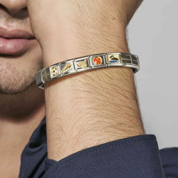 Złota zawieszka charms Element Link Son 18K - JubilerSezam.pl