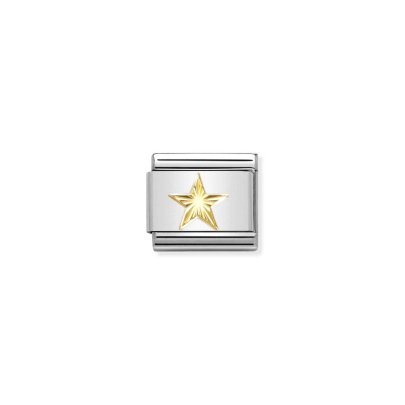 Element stalowy do bransoletki Nomination Gwiazda ze złota 18 karat 030149 55
