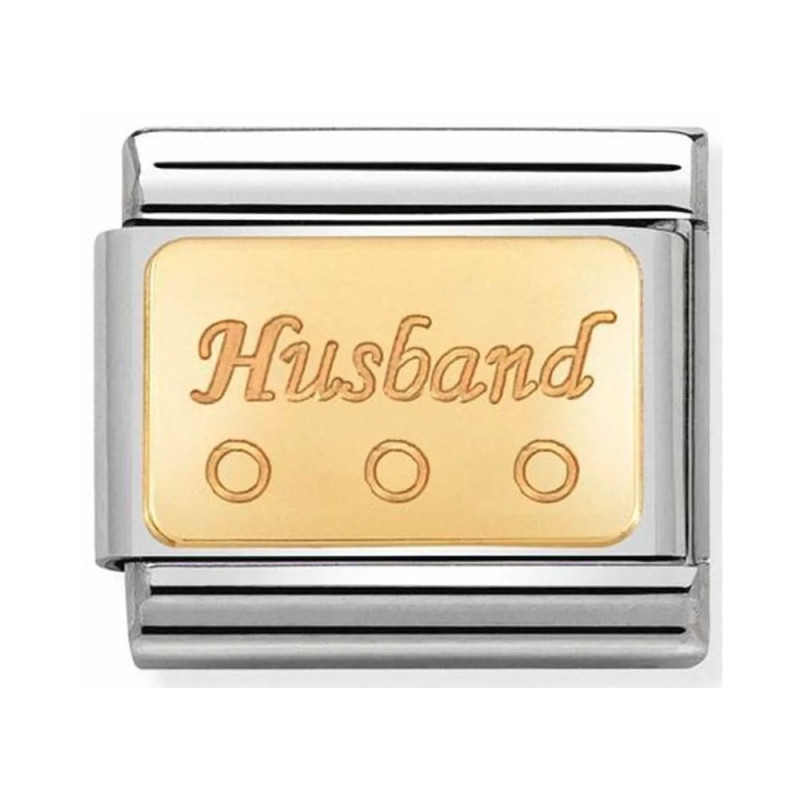 Element stalowy do bransoletki Nomination Husband ze złota 18 karat 030153 16
