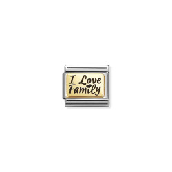 Element stalowy do bransoletki Nomination I Love Family ze złota 18 karat 030166 69