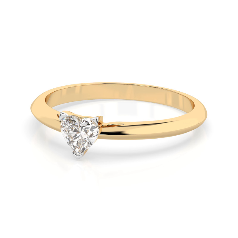 Pierścionek Soliter z diamentem 101-10190HRT-Y-0.3 - Jubiler Sezam