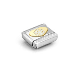 Element stalowy Nomination Śnieżynka emaliowana w sercu 18 karat 030225 26