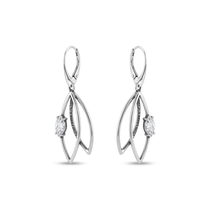 Kolczyki srebrne z cyrkonią damskie | Jubiler Sezam
