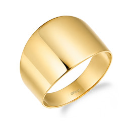 Pierścionek blaszka blask poszerzana ze złota 375