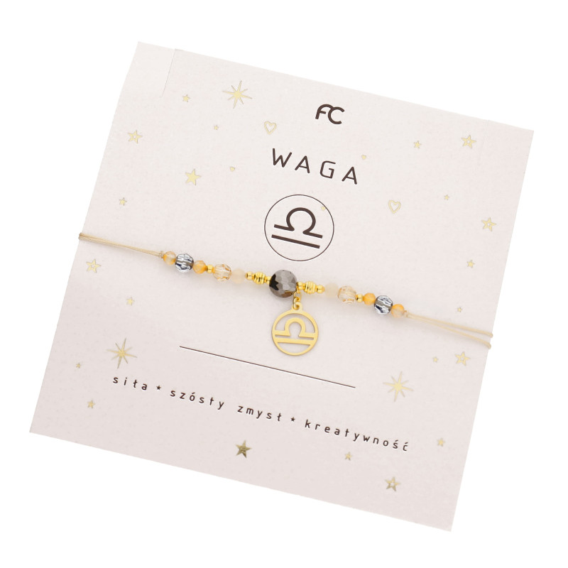 Bransoletka ze znakiem zodiaku Waga- opal, karneol, srebro 925