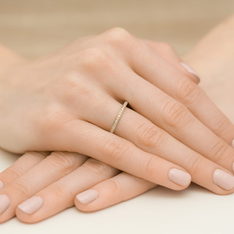 Pierścionek RINGS-0,085ct BE W0306-0,085 Miłości Au 585 BRYL