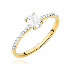 Pierścionek LGD Oval-0,30ctbryl.0,08ct BE W0582 owal Markiza bis Au 585 BRYL