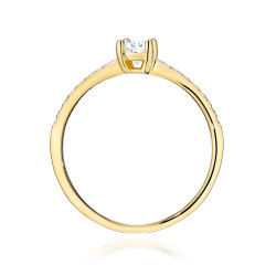 Pierścionek LGD Oval-0,30ctbryl.0,08ct BE W0582 owal Markiza bis Au 585 BRYL