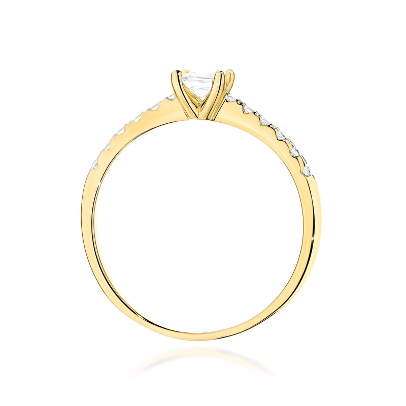 Pierścionek LGD Soliter 4ł bis-0,403ct BE W0589 LAB Au 585 BRYL