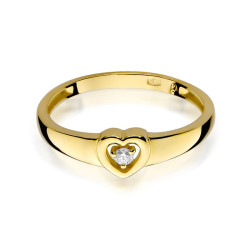 Pierścionek SERCE-0,04ct BE W0001-04 Au 585 BRYL