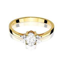 Pierścionek LGD Oval-0,40ctbryl.0,052ct BE W0301 LAB Au 585 BRYL