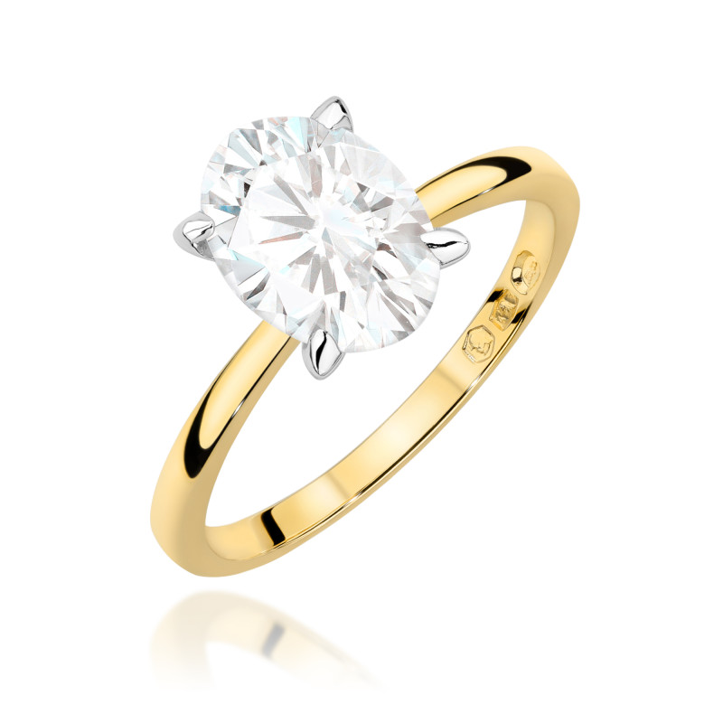 Pierścionek LGD Oval-1,50ct BE W0688-1,50 LAB Au 585 BRYL