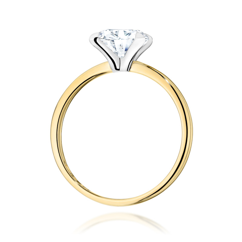 Pierścionek LGD Oval-1,50ct BE W0688-1,50 LAB Au 585 BRYL