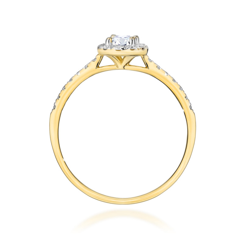 Pierścionek LGD Oval-0,30ctbryl.0,173ct BE W0584 oval Markiza bis Au 585 BRYL