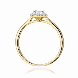 Pierścionek LGD Oval-0,30ctbryl.0,103ct BE W0583 LAB owal Markiza Au 585 BRYL