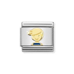 Link stalowy Nomination Composable Classic – Chłopiec ze złota 18 karat 30272 67