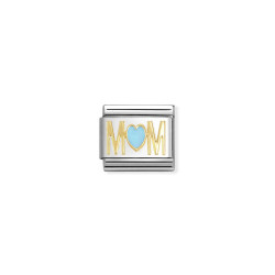 Link stalowy Nomination Composable Classic – MOM z sercem z emalią 030272 83