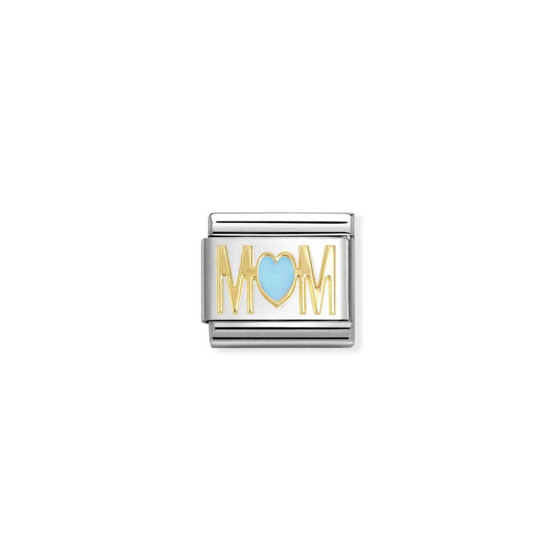 Link stalowy Nomination Composable Classic – MOM z sercem z emalią 030272 83