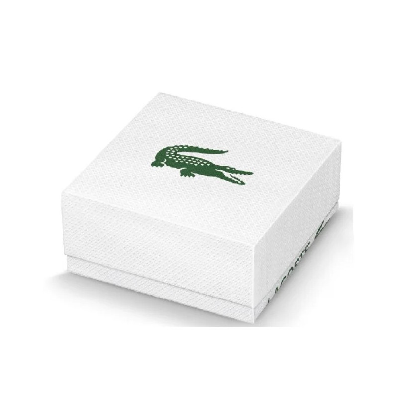 Bransoleta stalowa w kolorze złotym LACOSTE z onyksem 2040593