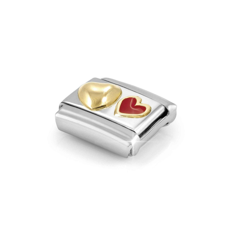 Element stalowy link do bransoletki Nomination Dwa serca 030283 32