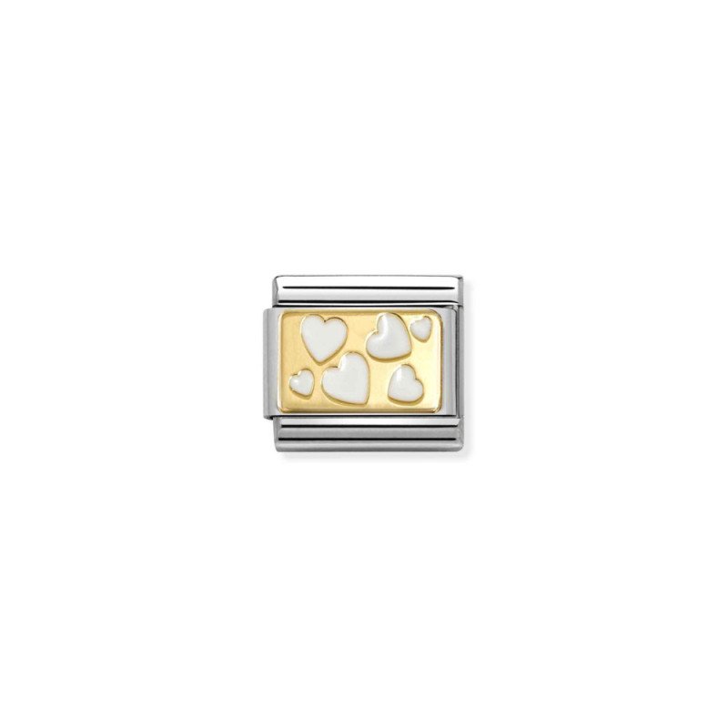 Element stalowy link do bransoletki Nomination Rozproszone serca 030284 70