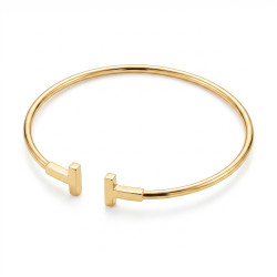 Bransoletka srebrna pozłacana bangle damska | Jubiler Sezam