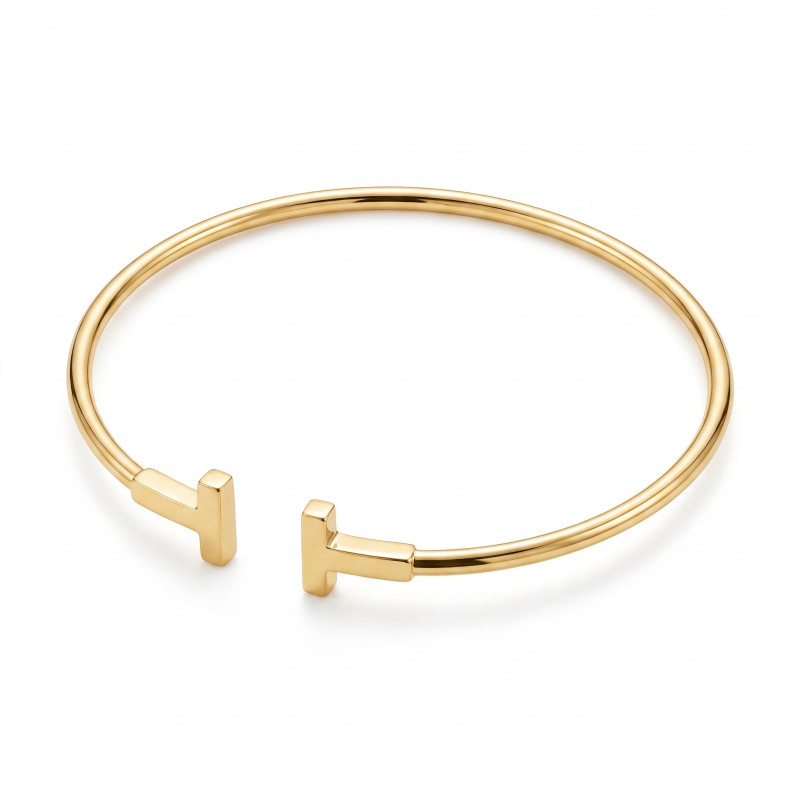Bransoletka srebrna pozłacana bangle damska | Jubiler Sezam