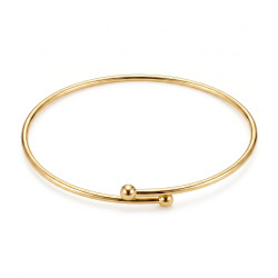 Bransoletka bangle srebrna pozłacana | Jubiler Sezam