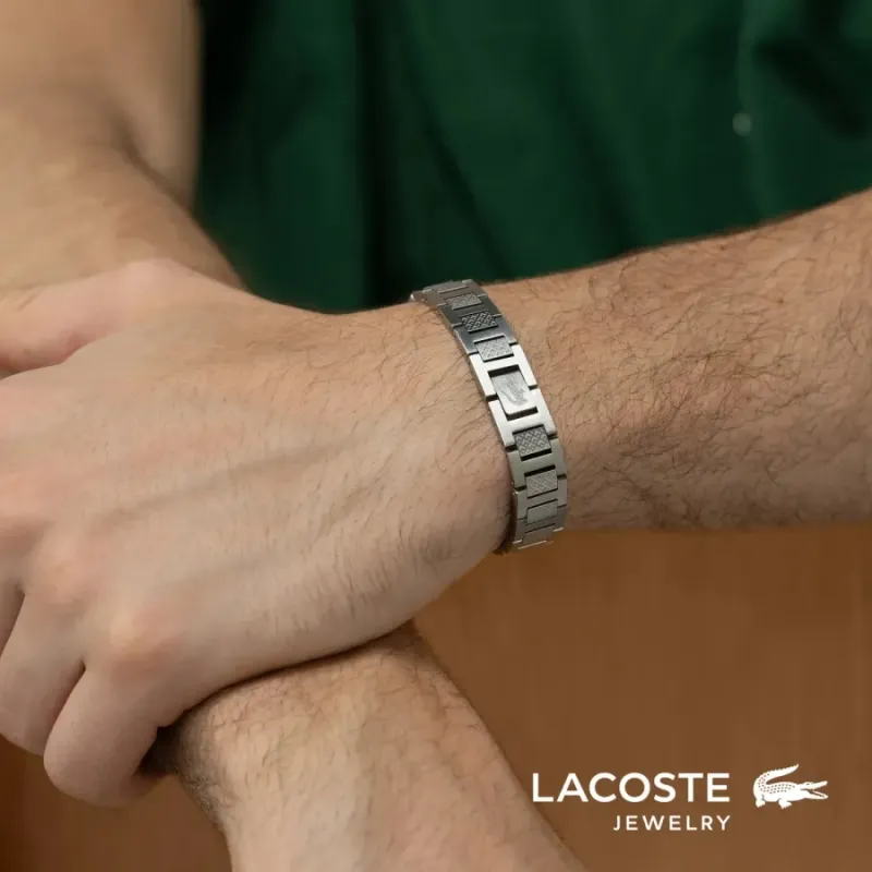 Bransoleta LACOSTE M JW 2040117 Stal