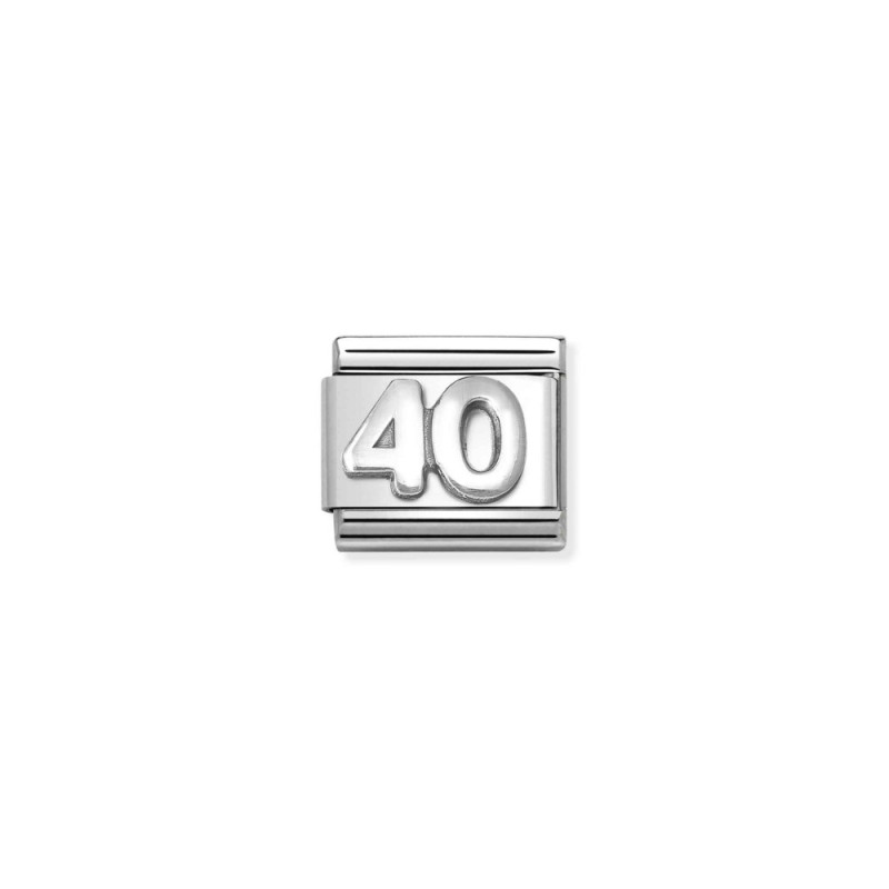 Element linkdo bransoletki Nomination cyfra 40 model 330101 59 stal i srebro 925
