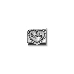 Element link do bransoletki Nomination Serce family 330101 84 stal i srebro 925