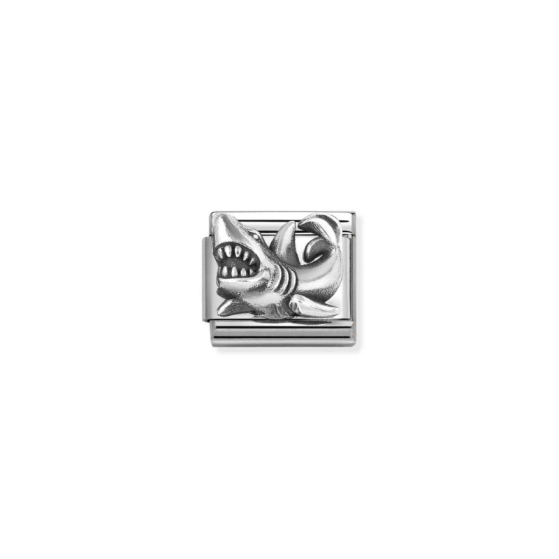 Element link do bransoletki Nomination Rekin 330101 87 stal i srebro 925