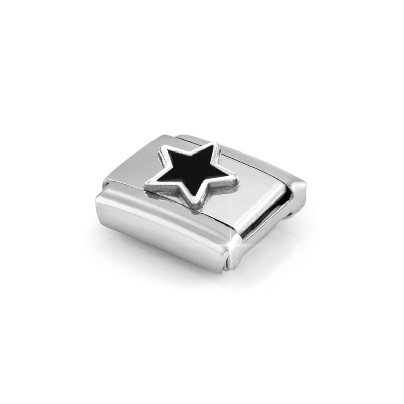 Element Link do bransoletki NOMINATION Gwiazka emalia czarna 330202 05 stal i srebro 925