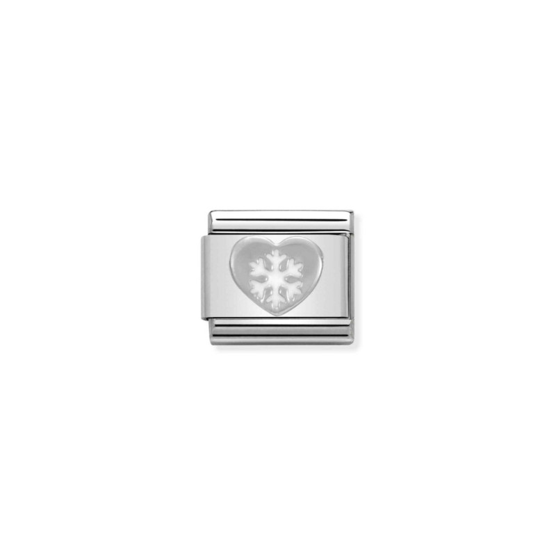 Element link do bransoletki Nomination Śnieżynka 330204 02 stal i srebro 925