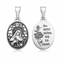Medalik srebrny Święta Rita próba 925 - JubilerSezam.pl