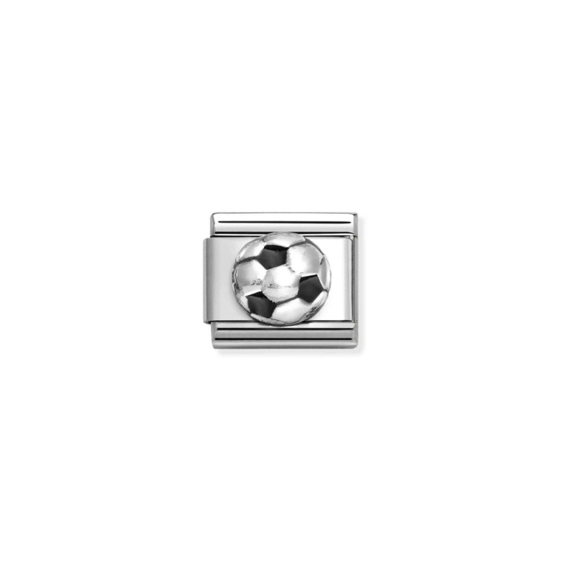 Element link do bransoletki Nomination Piłka 330204 27 stal i srebro 925