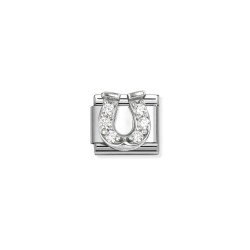Element link do bransoletki Nomination Podkowa 330304 51 stal i srebro 925